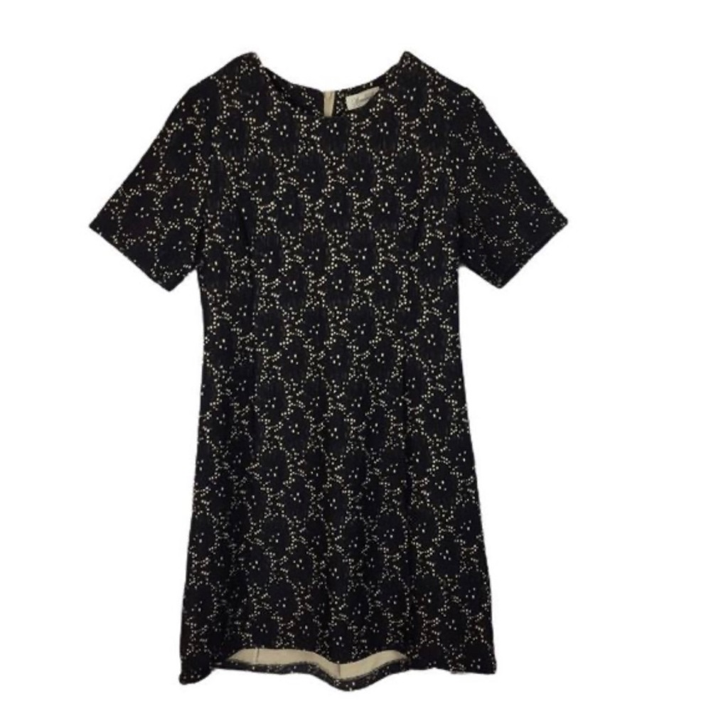 black lace overlay stretchy dress